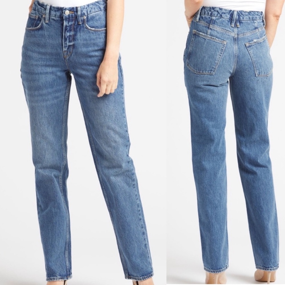 NWT Good American 90s Icon Denim Straight Leg High Rise Size 16